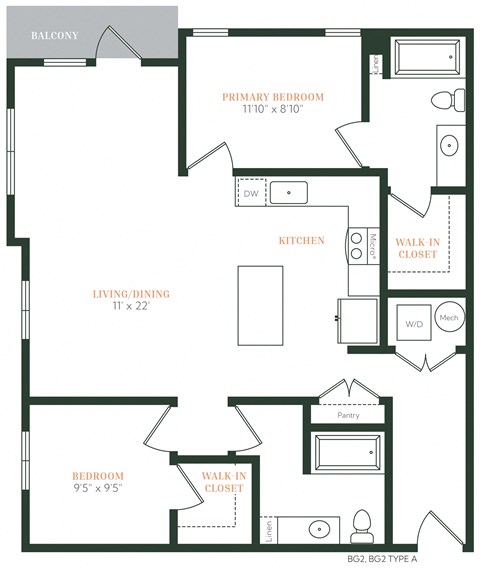 B5 - 2 bed 2 bath